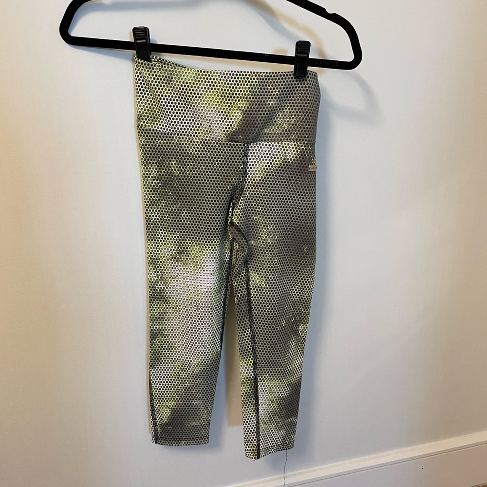 Class Life Yellow Green Black Polka Dot Leggings